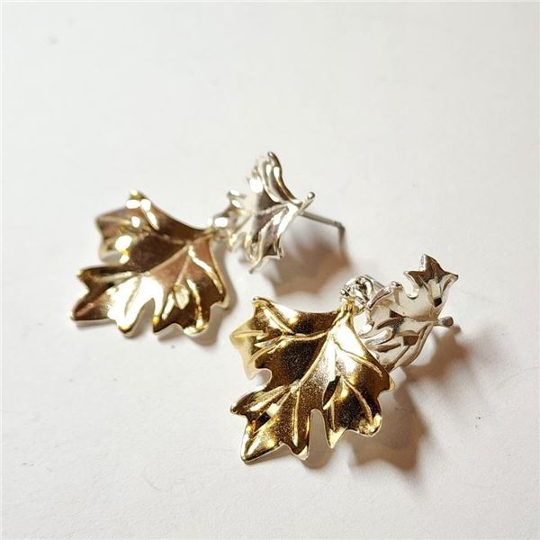 $50 Silver Maple Leafs  Earrings