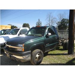 2003 CHEVROLET 3500 S/A CAB & CHASSIS