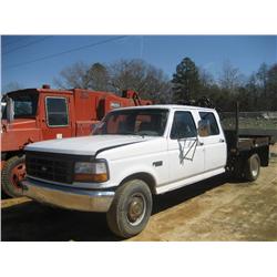 1997 FORD F350 S/A CREW CAB FLATBED