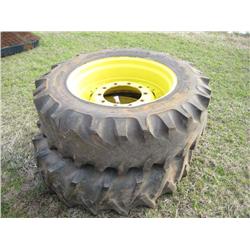 (1) LOT 2 13.6-28 TIRES & WHEELS