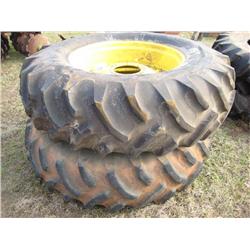 (1) LOT 2 18.4-34 TIRES & WHEELS