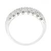 Image 8 : Vintage Platinum 1.0 ctw Dual Row Fishtail Pave Diamond Stack Wedding Band Ring