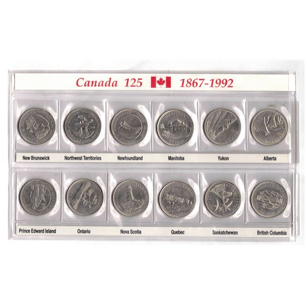 Canada 125 Provincial Quarters Set