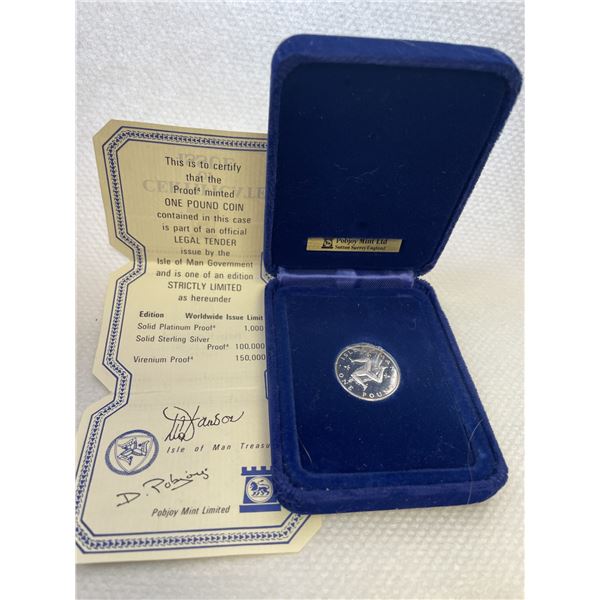 1978 One Pound Silver Isle of Man Coin