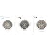 Image 1 : Set of three Canadian 50 Cent Coins, 1978, 1982 and 1985
