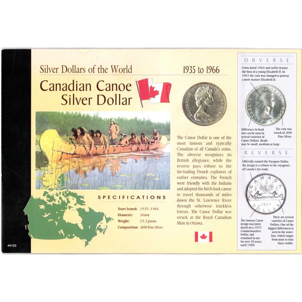 1965 Silver Dollar in Cardboard Display