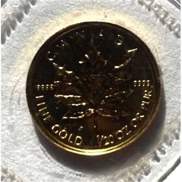 Gold Coin 1/20 ounce (1.417 g)  , 24kt
