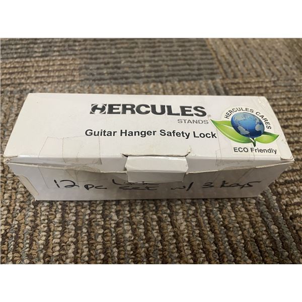 Hercules Guitar Hanger Safety Locks,  12 with 3 keys