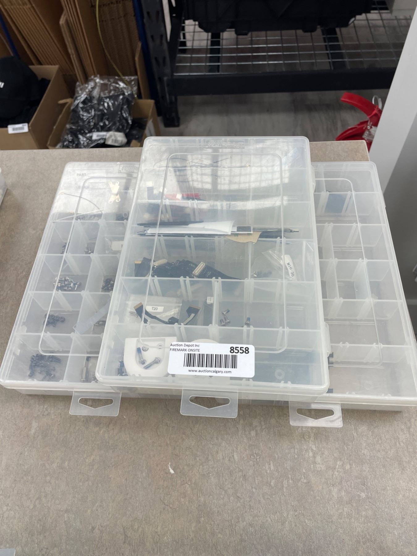 Multi Compartment Texta Case Assorted Technical Components in Multi-Compartment Storage Cases