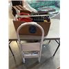 Image 1 : BOX OF TOOLS AND 2 STEP LADDER