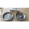 Image 1 : 2 NEW 13.5 INCH CARBON STEEL PANS AND NEW ICO 1L WHIPPED CREAM DISPENSER