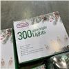 Image 3 : 2 XMAS LIGHTS 300PK AND 100 PACK WITH DARK GREEN DECORATIVE BALLS