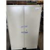 Image 1 : HEAVY DUTY 2 DOOR METAL CABINET WITH 4 SHELVES 56" TALL 36" WIDE