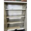 Image 2 : HEAVY DUTY 2 DOOR METAL CABINET WITH 4 SHELVES 56" TALL 36" WIDE