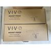 Image 2 : 2 NEW VIVO SURGE PROTECTOR VESA MOUNTS AND 3 NEW VIVO UNDER DESK LAG CLAMP ON SHELVES
