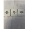 Image 2 : 3 CANADIAN SILVER 10 CENT - GEORGE VI WWII COINS 1940, 1941, 1942 .800 SILVER