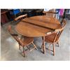 Image 2 : VILAS MAPLE DINING SET WITH 4 CHAIRS, DROP SIDE TABLE