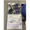 Image 2 : RETRACTABLE UNIVERSAL 65W LAPTOP CHARGER WITH 13 ADAPTER TIPS AND CAT 6 ETHERNET WITH RJ-45 CONNECTE