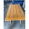 Image 2 : WOODEN TABLE, 46" X 26" APPROX.