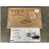 Image 1 : VIVO BLACK SINGLE TOP DESK RISER AND LIGHT WOOD MONITOR RISER