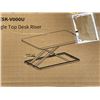 Image 2 : VIVO BLACK SINGLE TOP DESK RISER AND LIGHT WOOD MONITOR RISER