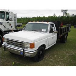 1988 FORD F350 S/A FLATBED DUMP S/N JNB46702 V8 GAS
