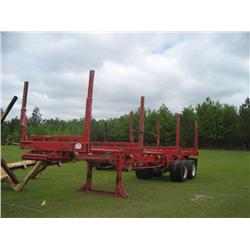 1970 SHOPBUILT 4 BOLSTER LOG TRAILER