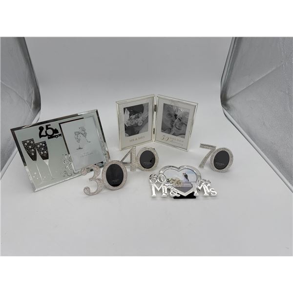Anniversary Photo Frames - 25 - 70 years. 60 yr Mr & Mrs, 50 yr folding frame