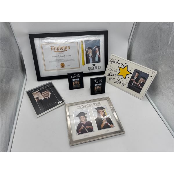 5 Graduation frames, grad frame with diploma spot