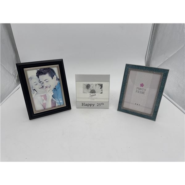 Birthday Photo Frames - 25th Birthday, black frame, green with rinstones
