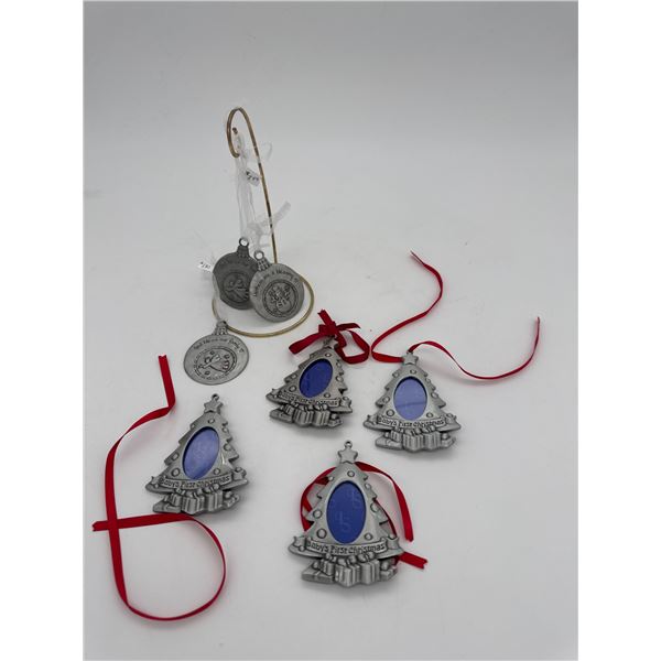 Christmas Ornaments - 4 Baby's first christmas, 2 god bless our family, 1 mothers are a blessing