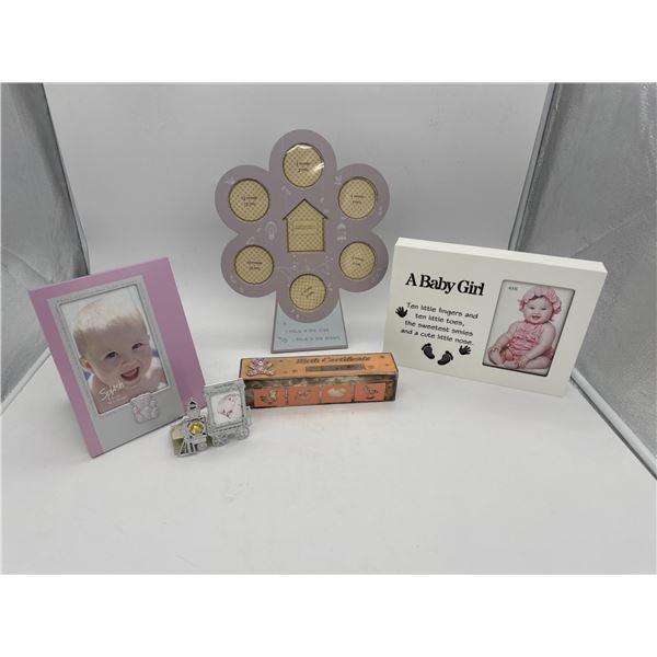 Baby - Pink - baby girl light up frame, ferris wheel photos 0-1 yr, pink frame, Crystocraft train fr
