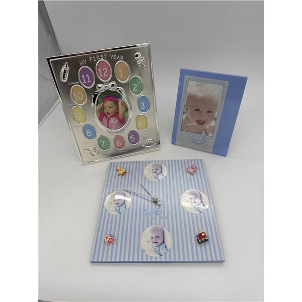Baby - Blue - 0-1 yr photo frame, frame, clock