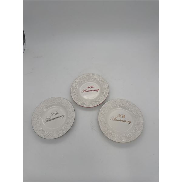 Anniversary - 25, 40 & 50 yr anniversary hanging plates, ruby wedding anniversary plate