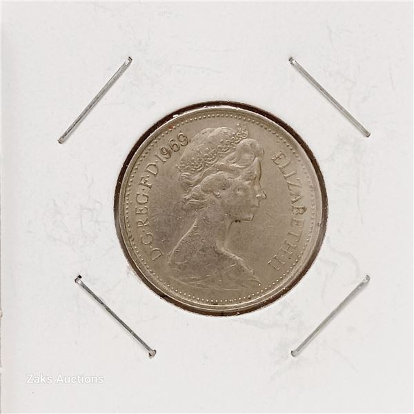 UK - 1969 - 5 New Pence - Elizabeth II 2nd Portrait