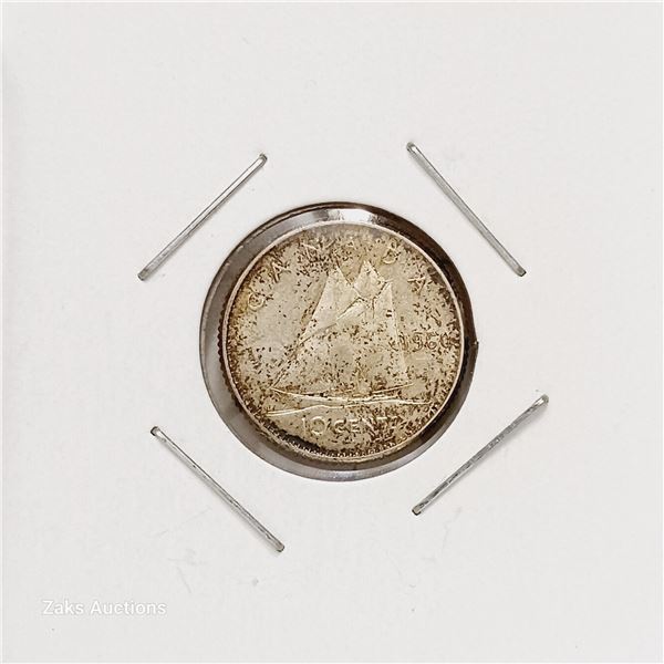 Silver (.800) - Canada - 1960 - 10 Cents - Elizabeth II 1st Portrait