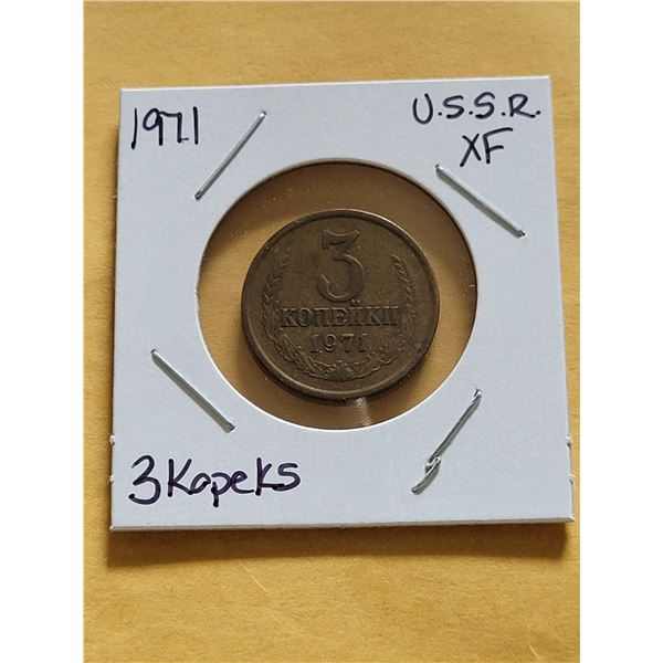 1971 USSR 3 Kopeks XF