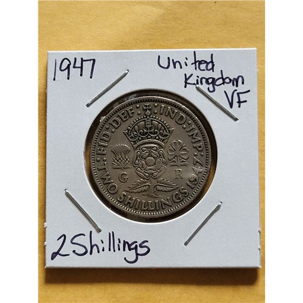 1947 United Kingdom 2 Shillings VF