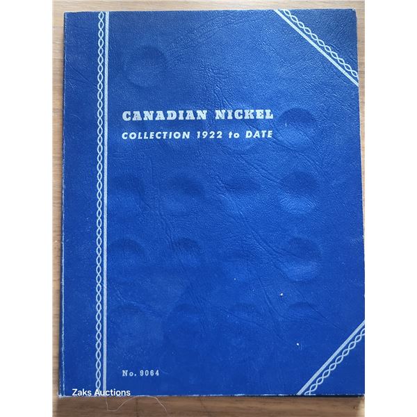 Canadian Nickel Folder Book 1922 to Date - Empty