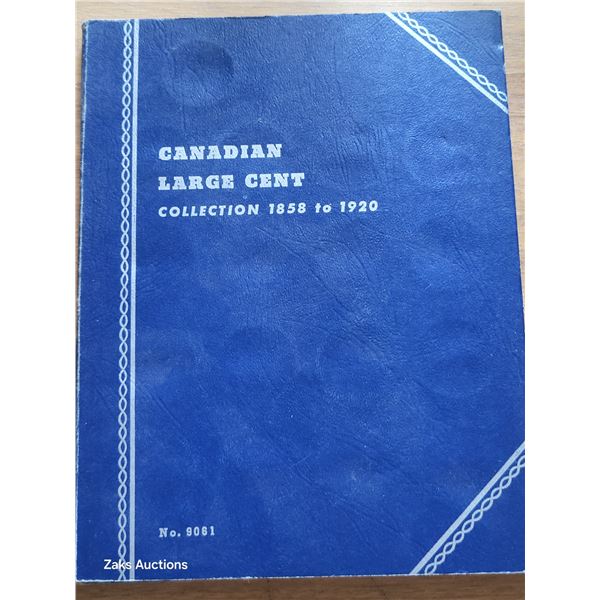 Canadian Large Cent Folder Book 1858 to 1920 - Empty