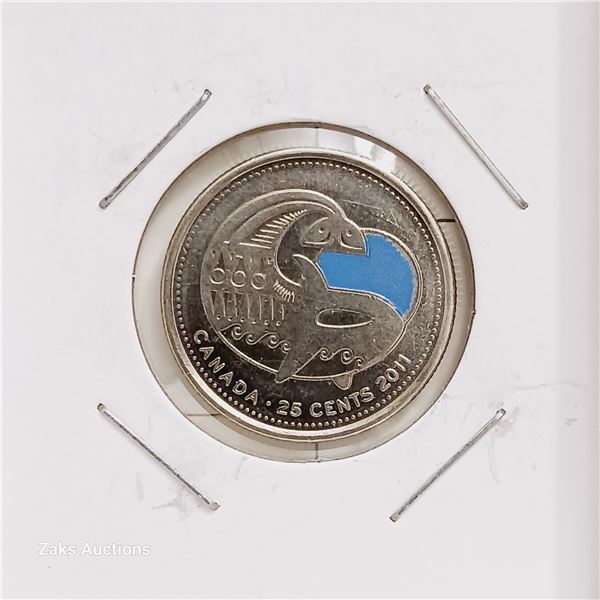 Canada - 2011 - 25 Cents - Orca; Coloured