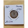 Image 1 : 1927 Norway 25 Ore VF-35