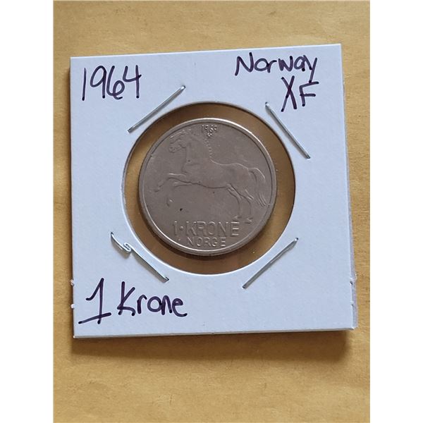 1964 Norway 1 Krone XF