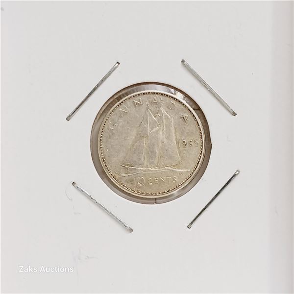 Silver (.800) - Canada - 1965 - 10 Cents - Elizabeth II 2nd Portrait