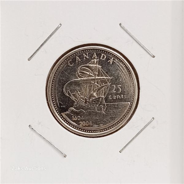 Canada - 2004 - 25 Cents - Saint Croix Island