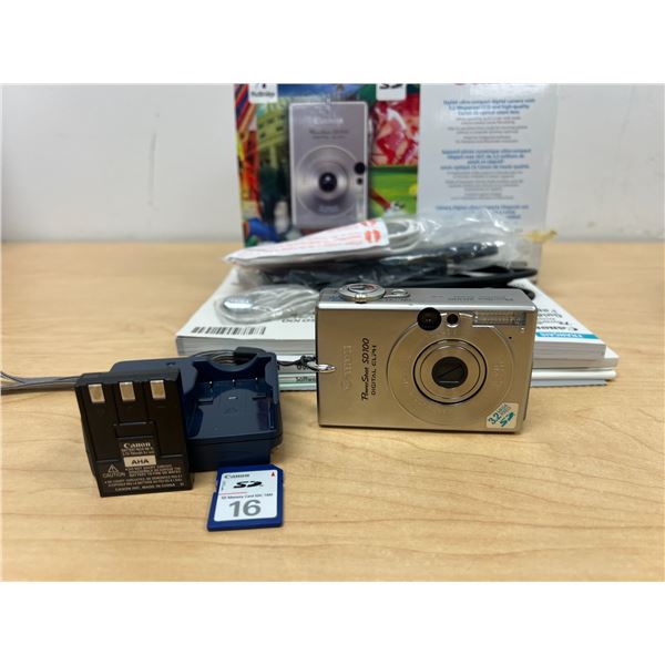 Canon Power Shot SD100 Elph Digital Camera 3.2 Megapixel & Accessories
