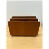 Image 4 : RS Canadian Teak Bentwood Magazine Rack / Holder - Approx: 16x8.25 & 10.5"T