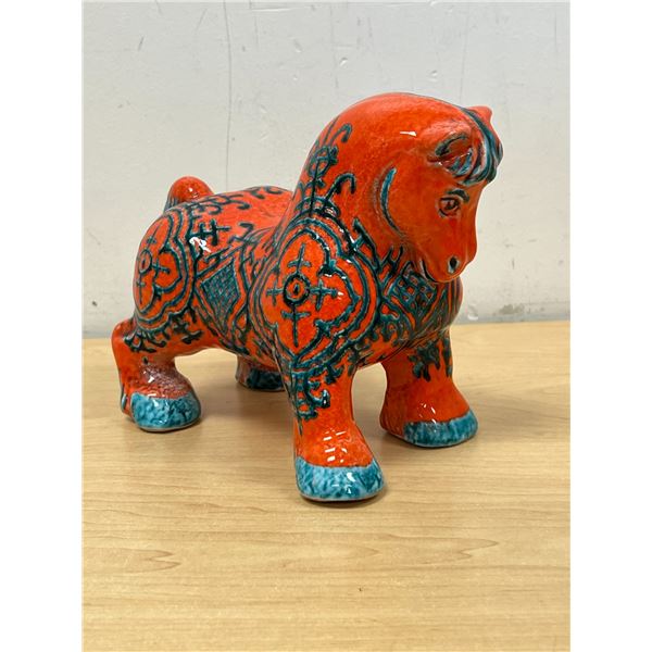 Italian Mid Century Ceramic Horse - see photos for condition about tail area 8.5"W 6.25"T