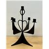 Image 1 : Hand Made Metal Candelabra Candle Holder 14.25"T 11.5"W