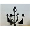 Image 2 : Hand Made Metal Candelabra Candle Holder 14.25"T 11.5"W